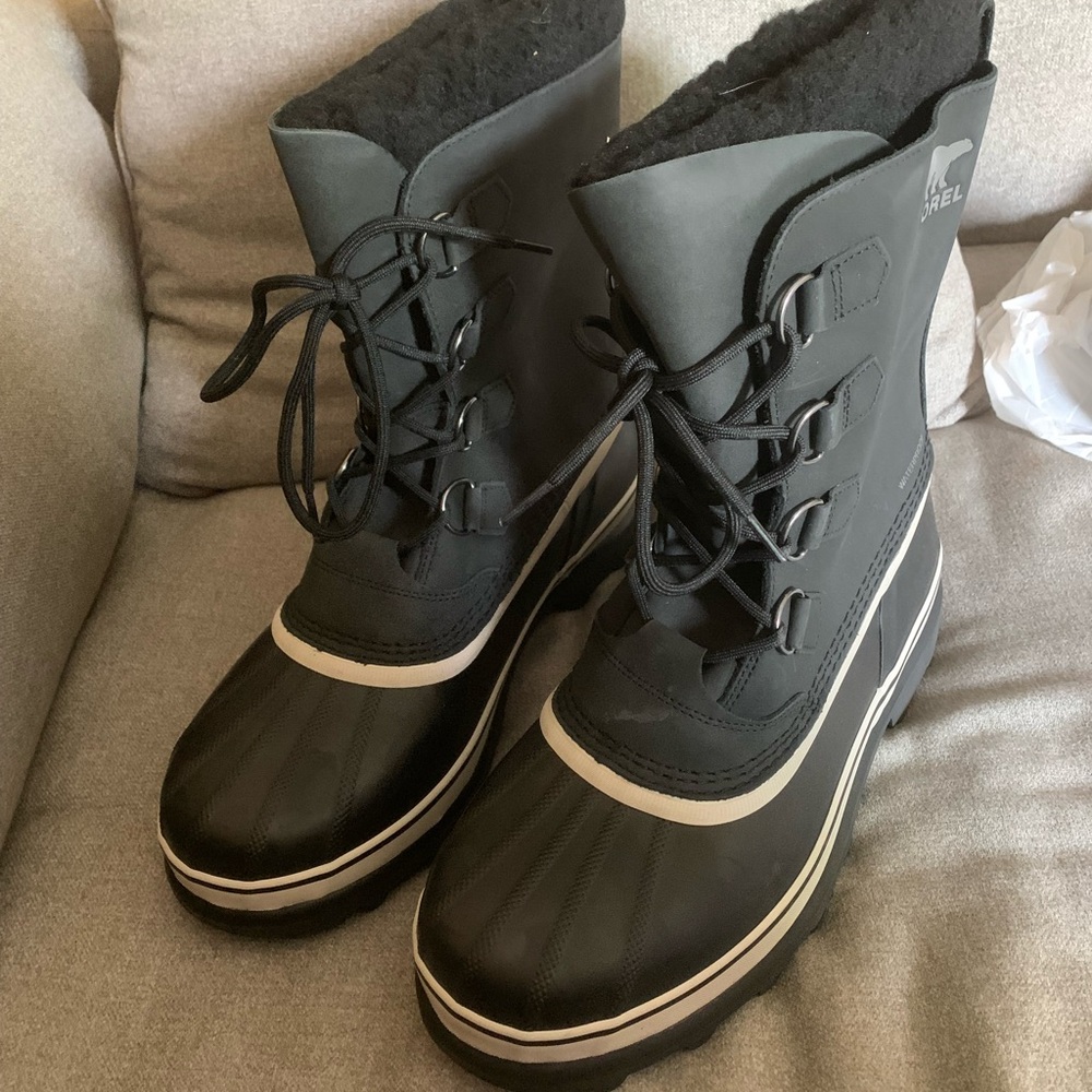 Sorel Black Rain & Snow Boots Waterproof Design